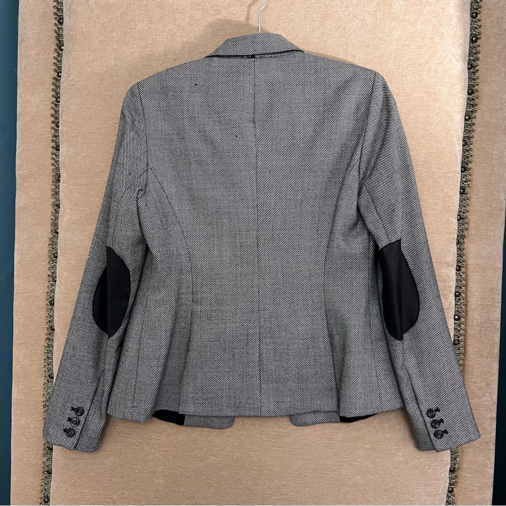 OSCAR DE LA RENTA Vintage Wool Blazer with Leather Elbow Patches - Picture 10 of 16